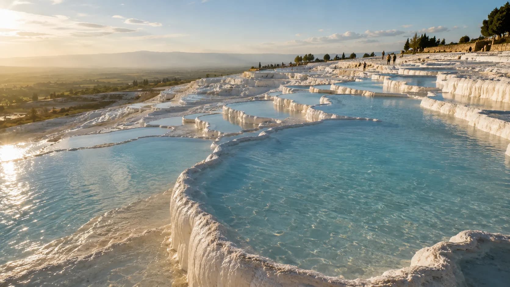 The Travertine Terraces in Pamukkale