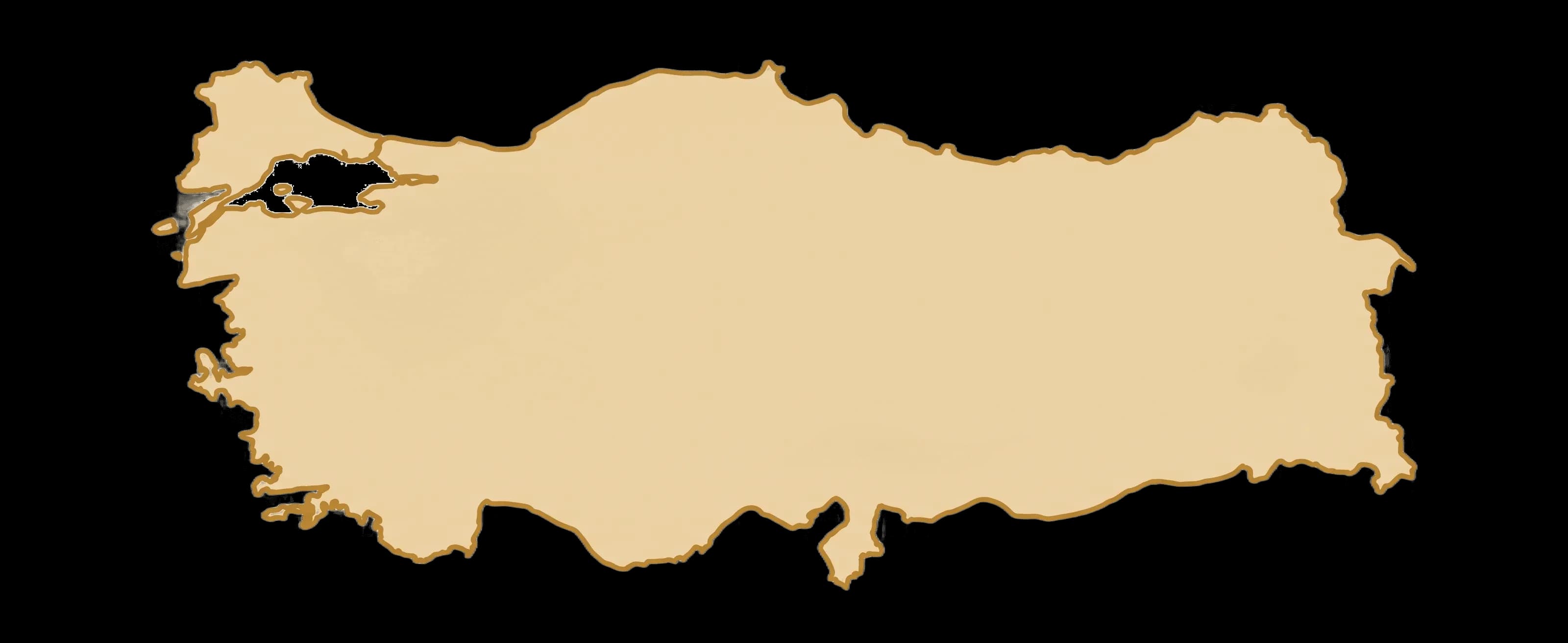 Map of Turkey showing the location of Cappadocia