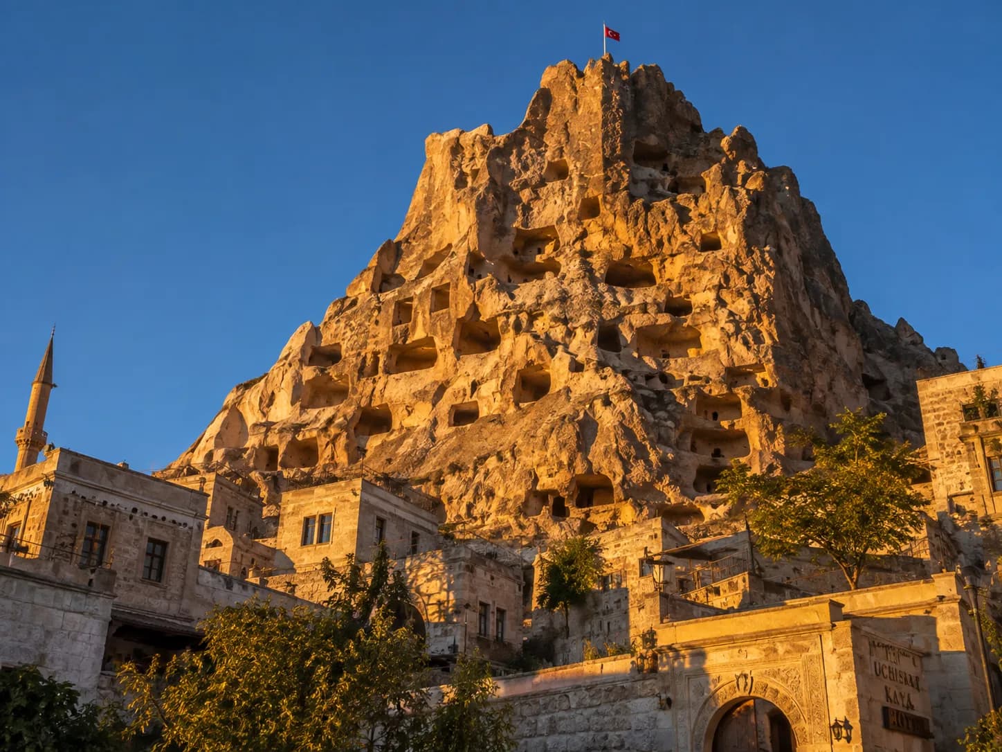 Uçhisar Castle in Cappadocia